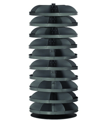 No. 95 Rotabin Storage 10 Shelf, Gray - 28 in.