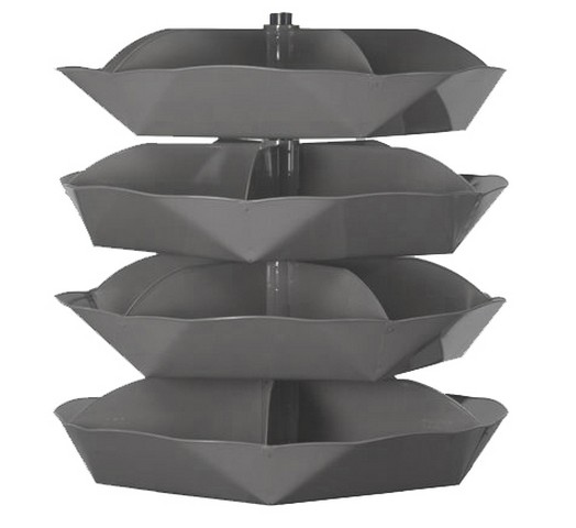 44 in. Storage Rotabin Storage 4 Shelf No.95, Gray
