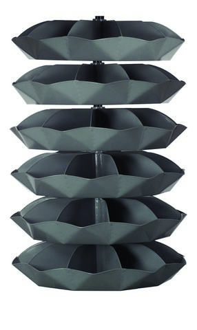 No.95 Rotabin Storage 6 Shelves 10 Compartments Per Shelf, Gray - 44 in.