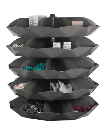 Storage Rotabin Storage 6 Shelf with 10 Compartments Per Shell No.95 - Gray
