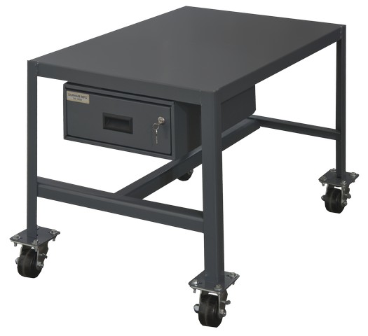 MTDM243636-2K195 No. 95 Mobile Medium Duty Machine Tables with Drawer & 1 Top Shelf, Gray - 24 x 36 x 36 in.