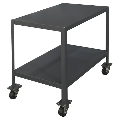 No. 95 Mobile Medium Duty Machine Tables with 2 Shelves - Gray - 24 x 36 x 30 in.