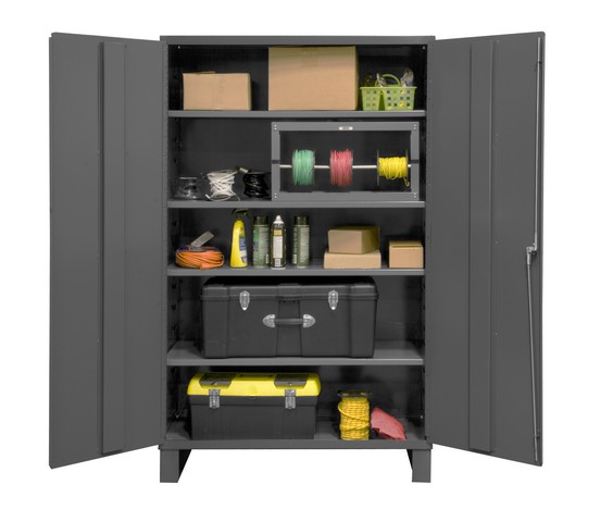 Picture of Durham 2505-4S-95 16 Gauge Welded Steel Industrial Duty Strength Storage Cabinet with 4 Adjustable Shelves - 48 x 24 x 78 in.
