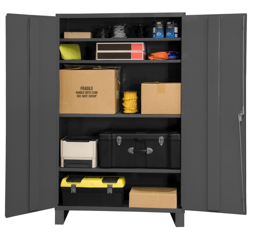 Picture of Durham 2506-4S-95 16 Gauge Welded Steel Industrial Duty Strength Storage Cabinet with 4 Adjustable Shelves - 60 x 24 x 84 in.