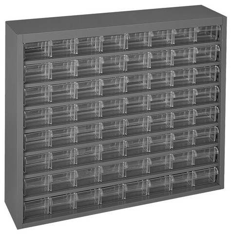 Picture of Durham 317-95 64 Bin Plastic Drawer Steel Cabinet&#44; Gray - 21.75 x 25.88 x 6.75 in.