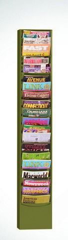 Steel 20 Contour Pocket Vertical Literature Rack - Tan