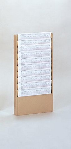 Steel 10 Contour Large Pocket Vertical Literature Rack, Tan