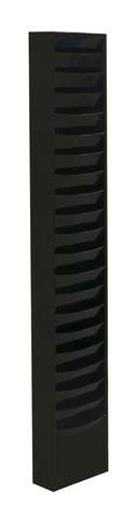 Steel 20 Contour Pocket Vertical Literature Rack, Black