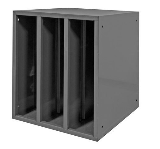 Picture of Durham 583-95 Heavy Duty Three Opening Rolled Steel Hydraulic Hose Cabinet with 1 Divider&#44; Gray - 21.56 x 24.13 x 24 in.<BR> in.<BR>