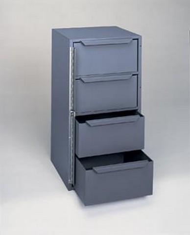 Picture of Durham 610-95 Gray Welded Steel Cabinet with 4 Drawers, Gray - 24.5 x 12.63 x 12.13 in.