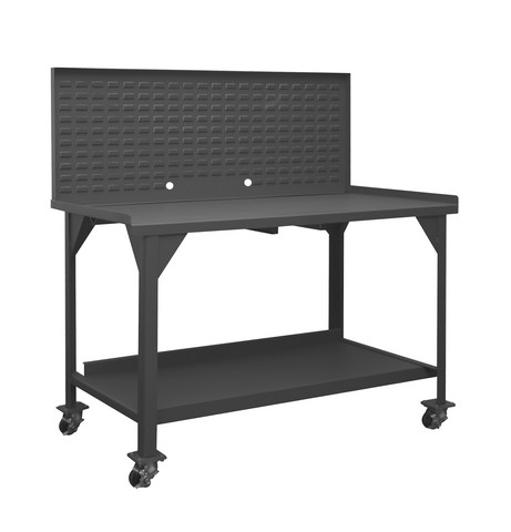 61 x 31 x 58 in. Louvered Mobile Workbench
