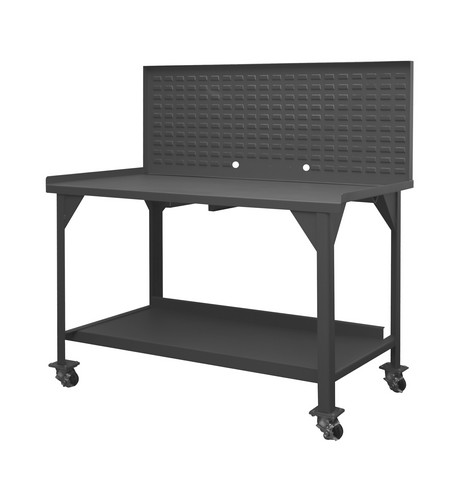 61 x 37 x 58 in. Louvered Mobile Workbench