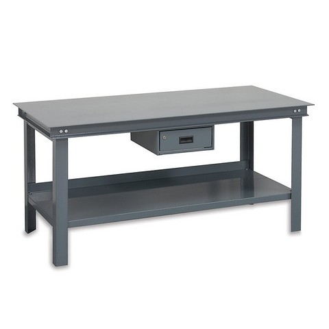 HWB-3660-177D-95 No. 95 Super Heavy Duty Workbench with Drawer, Gray - 372 lbs -  Durham