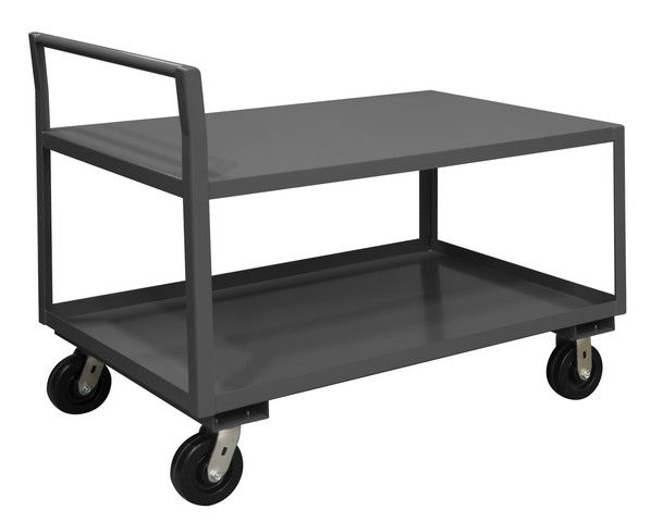 48 x 30 x 38.75 in. Low Deck Service Truck with 2 Shelves & Phenolic Casters