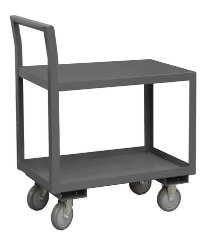 48 x 30 x 37.5 in. Low Deck Service Truck with 2 Shelves & Polyurethane casters