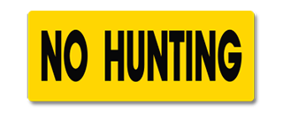 No Hunting Clip-On Sign