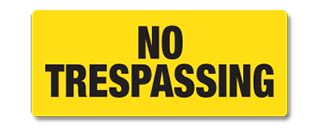 YHM009-01 No Trespassing Clip-On Sign