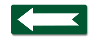 GHM-19-01 Golf Course Arrow Clip-On Sign, Hunter Green