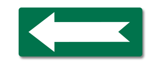 Golf Course Arrow Clip-On Sign, Forest Green