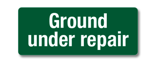 Ground Under Repair Clip-On Sign