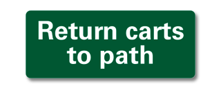 GHM028 Return Carts to Path Clip-On Sign