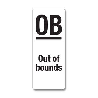 Out of Bounds Clip-On Sign
