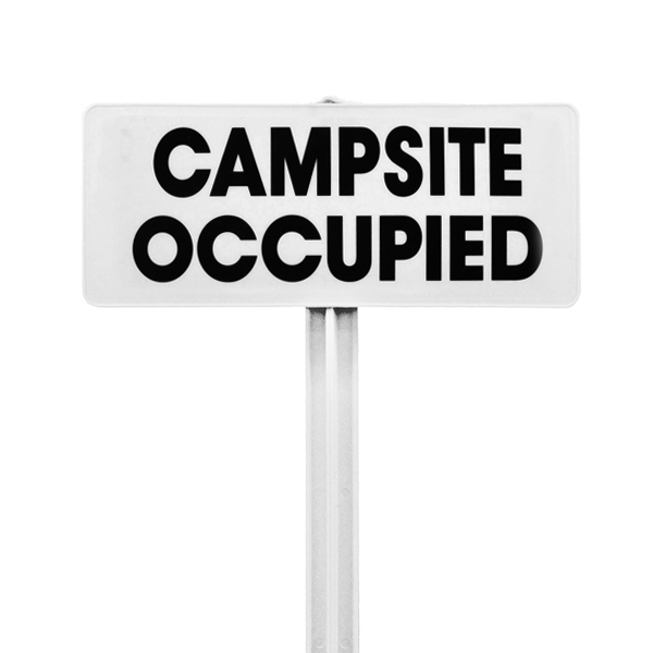 Campsite Occupied Sign with White Stake Kit