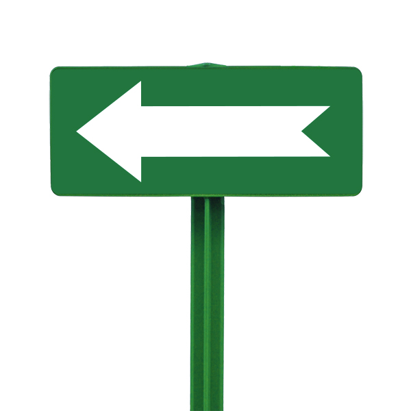 Golf Course Arrow Sign with Forest Green Stake Kit