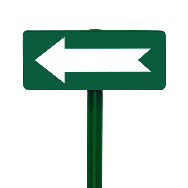 Golf Course Arrow Sign with Hunter Green Stake Kit