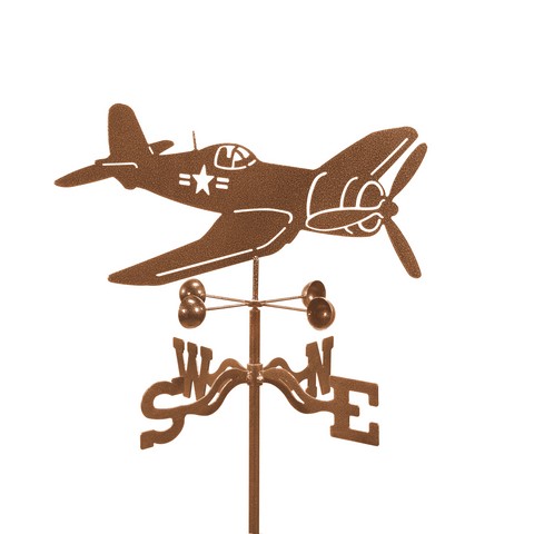 Picture of EZ Vane EZ1004-GR Corsair Airplane Weathervane with Garden Mount