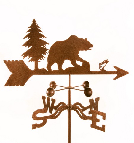 Bear Weathervane with Post Mount