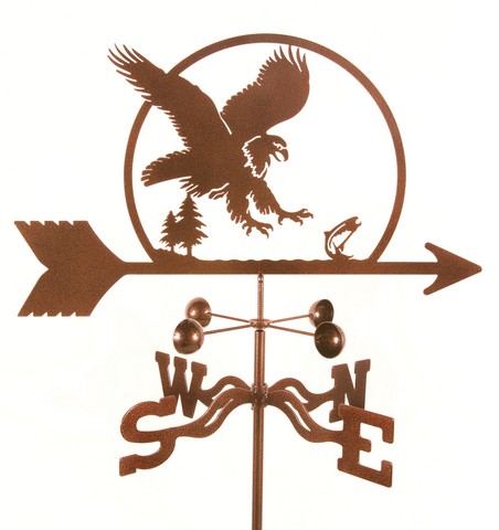 EZ1105-PT Eagle Bird Weathervane with Post Mount
