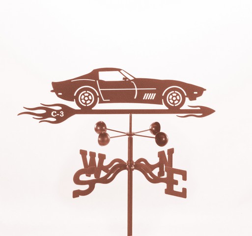 Picture of EZ Vane EZ1012-PT Corvette C3 Car Weathervane with Post Mount