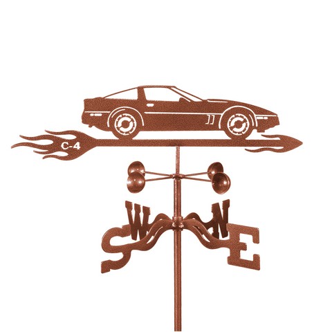 Picture of EZ Vane EZ1013-GR Corvette C4 Car Weathervane with Garden Mount