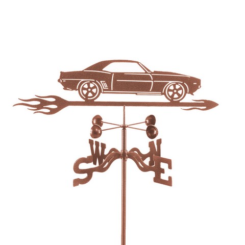 Picture of EZ Vane EZ1017-PT Camaro Car Weathervane with Post Mount