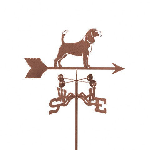 Dog Beagle Weathervane with Post Mount