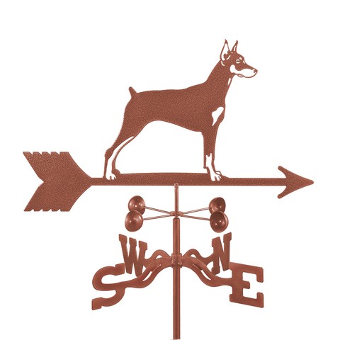 EZ1408-PT Doberman Dog Weathervane with Post Mount