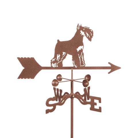 Schnauzer Dog Weathervane with Four Sided Mount