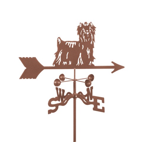 Yorkie Dog Weathervane with Post Mount