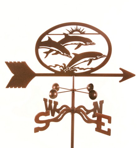 EZ Vane EZ1309-DK Dolphins Weathervane with Deck Mount