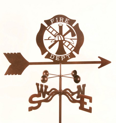 EZ1706-GR Fire Department Weathervane with Garden Mount