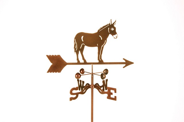 EZ1503-PT Mule Horse Weathervane with Post Mount