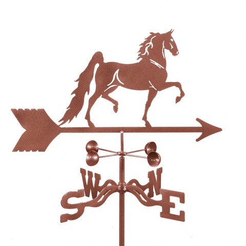 Saddlebred Horse Weathervane with Post Mount