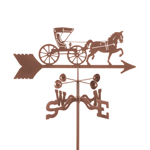 Doctor Horse & Buggy Weathervane with Deck Mount