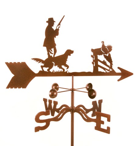 EZ Vane EZ1605-4S Hunter with Dog Weathervane - Four Sided Mount