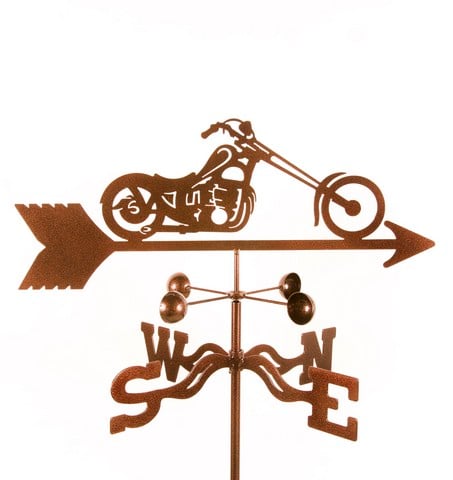 EZ1021-DK Chopper Motorcycle Weathervane with Deck Mount