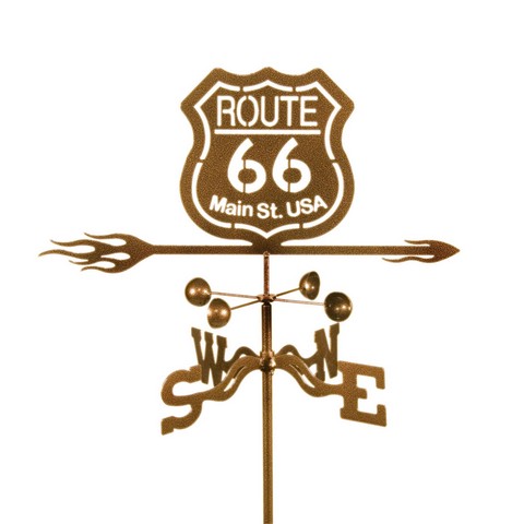 EZ1024-GR Route 66 Weathervane with Garden Mount