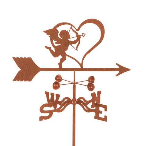 EZ Vane EZ1801-PT Cupid Weathervane with Post Mount