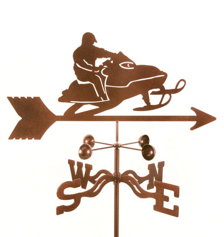 EZ1808-4S Snowmobile Weathervane with Four Sided Mount