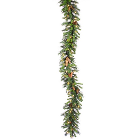 9 ft. x 16 in. Pre-Lit Dakota Red Pine Artificial Christmas Garland - Warm White LED Lights